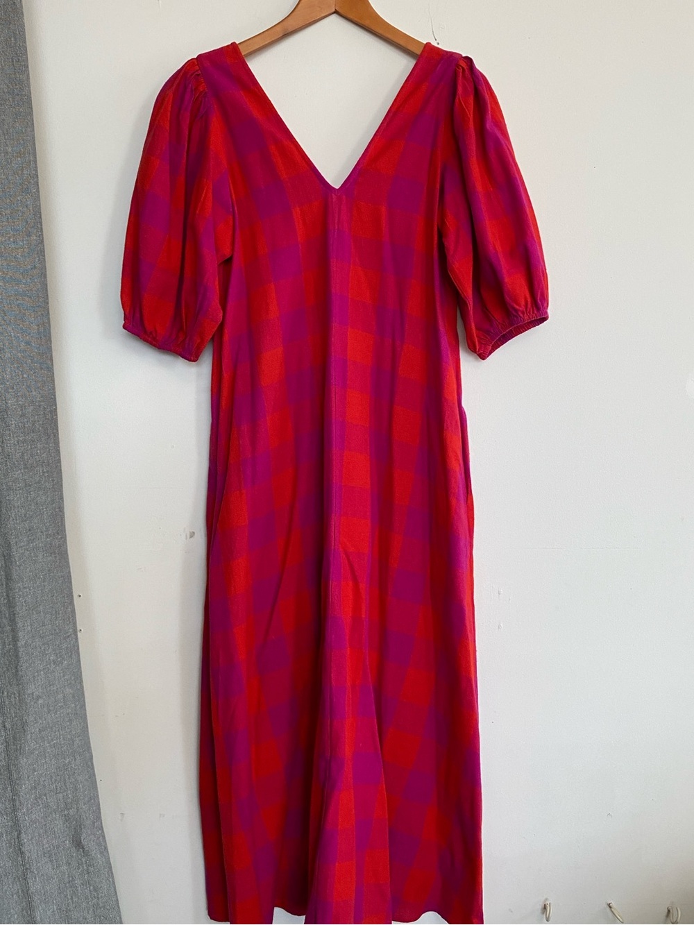 Ali Golden Plaid Silk Dress